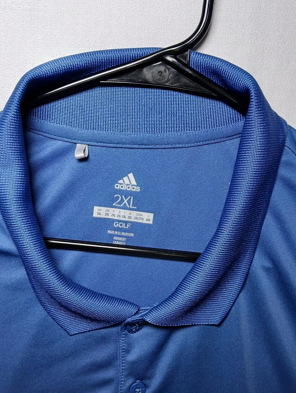 Adidas Golf Mens Performance Polo Shirt 2XL Royal Blue Short Sleeve Cd3323